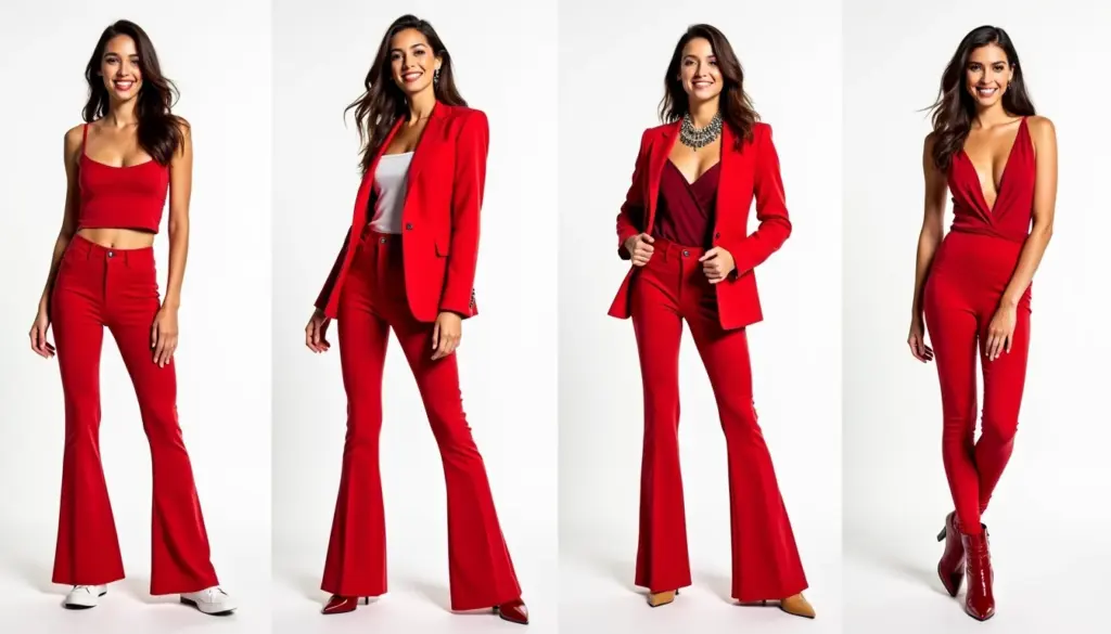 55 Ideias de Look com Calça Vermelha Flare para Arrasar em 2026