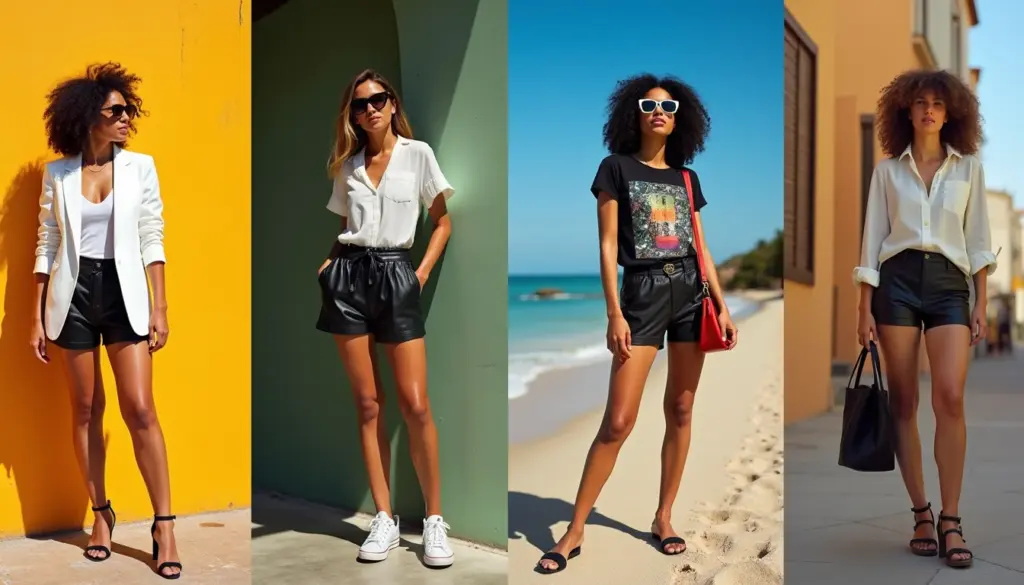47 Ideias de Look com Short de Couro para Arrasar em 2026